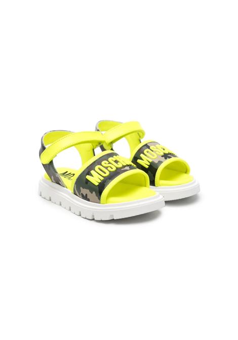Sandali camouflage con ricamo MOSCHINO KIDS | 773151